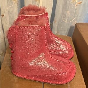 UGG Sparkly Pink Baby Booties Size M
